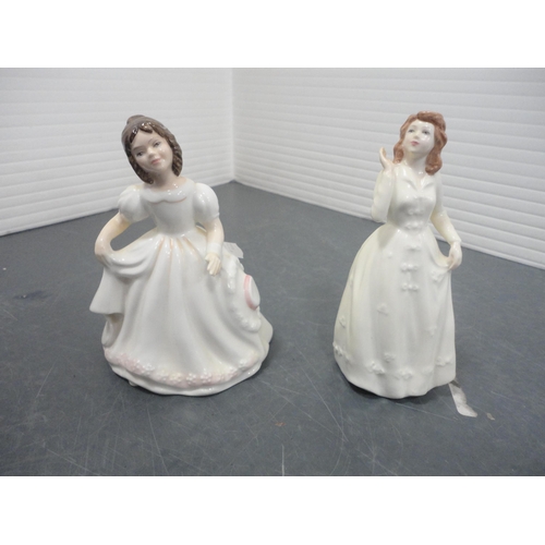 94 - Five Royal Doulton figures to include 'Joy', 'Amanda', 'Goody Two Shoes', 'Loving You' and 'Good Com... 