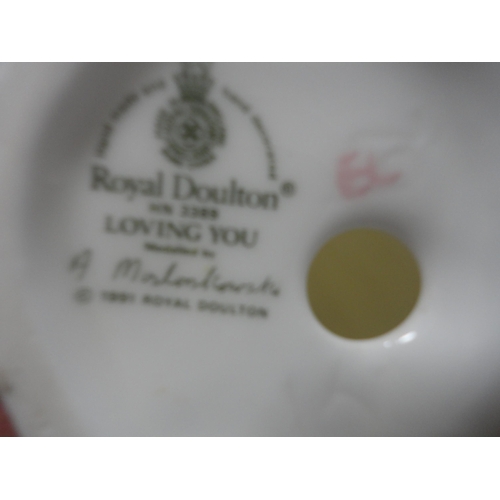 94 - Five Royal Doulton figures to include 'Joy', 'Amanda', 'Goody Two Shoes', 'Loving You' and 'Good Com... 