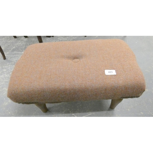 569 - Small modern footstool and a towel rail..