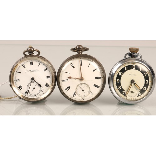 157C - Three pocket watches - Acme Lever H. Samuel Manchester Silver cased pocket watch, another hallmarked... 