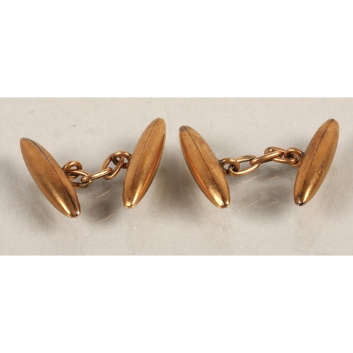 144B - Set of 9ct gold cufflinks, 4.5g