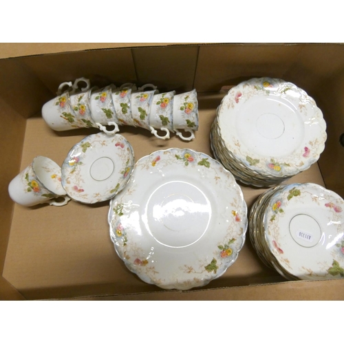 209 - Antique floral tea set.