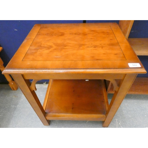 568 - Two tier mahogany side table.