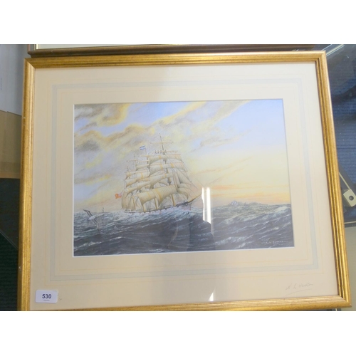 530 - Two A.L Hudson ltd. edit maritime prints pencil signed.