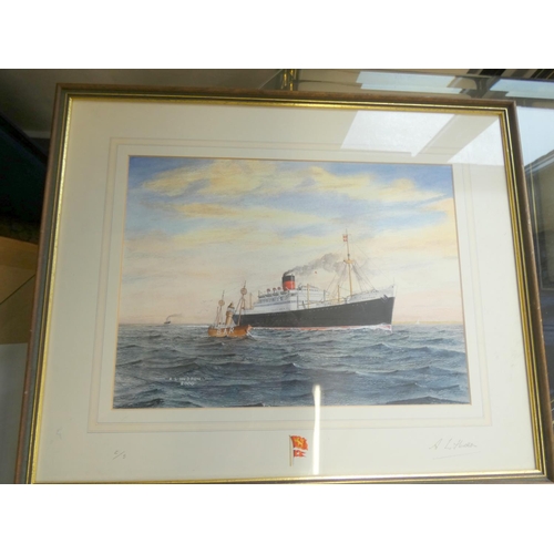 530 - Two A.L Hudson ltd. edit maritime prints pencil signed.