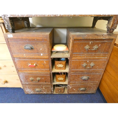 536 - Vintage set of workshop and shed drawers.