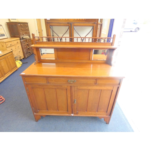 545 - Small Victorian mahogany sideboard.W.121cm x H.130cm x D.45cm