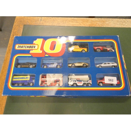 562 - Boxed set of matchbox diecast.