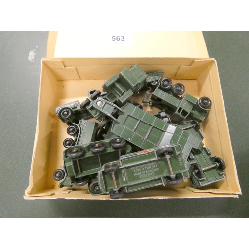 563 - Various Lesney diecast military vehicles.