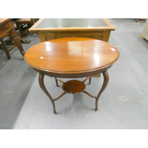 564 - Two tier mahogany side table.