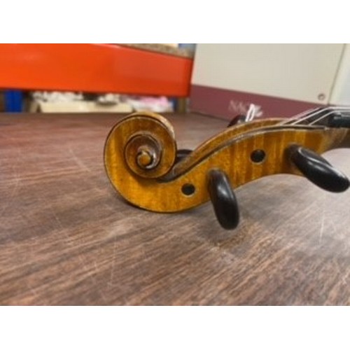 326 - JTL Violin circa 1900, Length of Back 357mm, orange brown colour, with bow