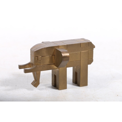 270 - Small abstract brass model of an elephant, H5cm.