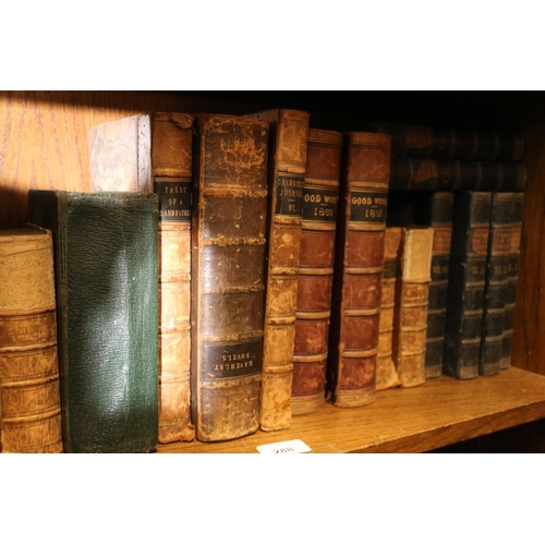 288 - Shelf containing leather bound books to include Chambers Journal VI, etc.