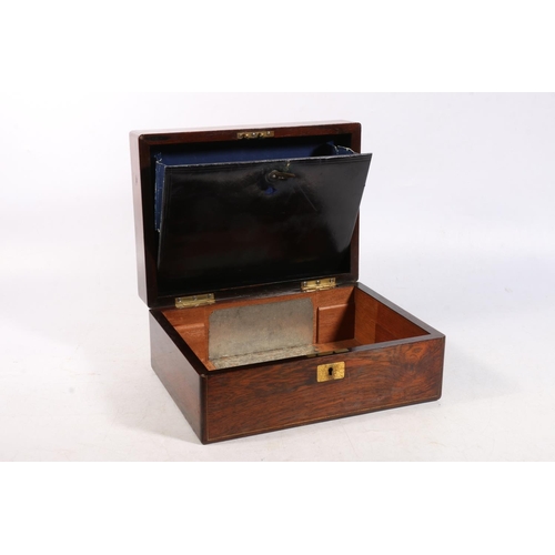 49 - 19th century rosewood stationery box.