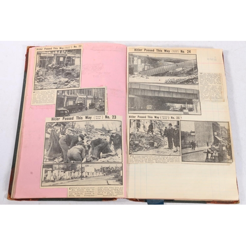 53 - 1936 Diary containing newspaper stuck down cut outs from the period to include cut outs relating to ... 