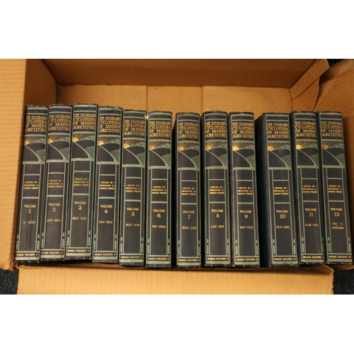 302 - Box containing The Standard Cyclopedia of Modern Agriculture, 12 volumes.