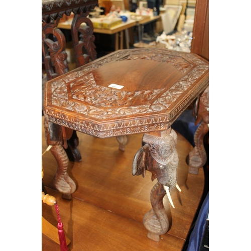 695 - Indian coffee/side table, 43cm.