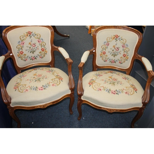 713 - Pair of  French style armchairs.