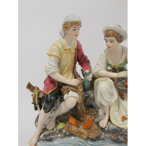 171 - Group of late 19th/20th Century, Continental porcelain figures and groups, in the style of Naples an... 