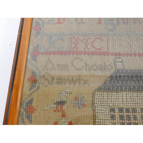 297 - William IV needlepoint sampler, worked by Ann Choaks, Stanwix, Aged 11. Dated March 15, 1836, With s... 