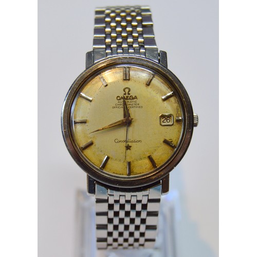 182 - Omega Constellation Automatic gent's wristwatch, c. 1966, movement no. ST 168004, ref no. 24427651, ... 