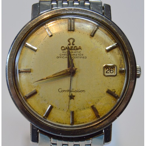 182 - Omega Constellation Automatic gent's wristwatch, c. 1966, movement no. ST 168004, ref no. 24427651, ... 