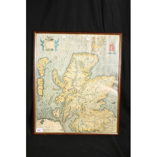 371 - Highland Park map of Scotland, 57cm x 48cm.