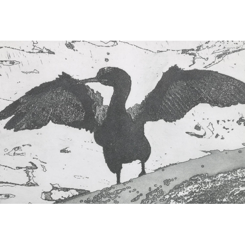 372 - LINDA MALLETT, Shag, etching, pencil signed lower right, limited edition 6/50, 17cm x25cm, frame 55c... 