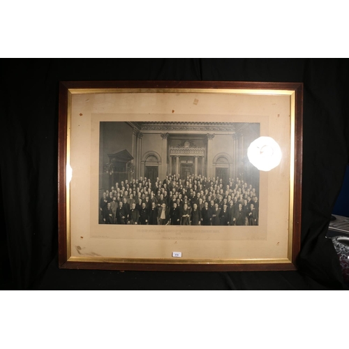 374 - Large format photographic print titled 'The Chief Officials and Agents of The British Linen Company ... 