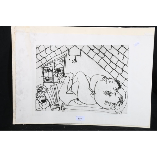 378 - ANITA KLEIN, entwined figures, etching, pencil signed and dated '84 lower right, artist's proof, 28c... 