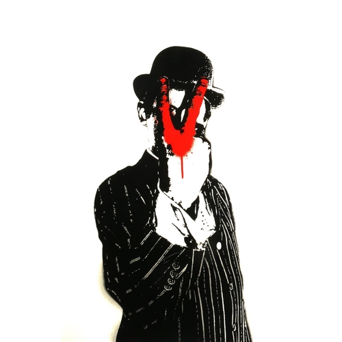 401 - NICK WALKER (British b1969), V for Vandal, limited edition print 14/150, signed with monogram, 85cm ... 