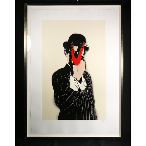 401 - NICK WALKER (British b1969), V for Vandal, limited edition print 14/150, signed with monogram, 85cm ... 