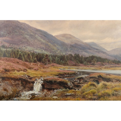 413 - GERTRUDE MARTINEAU, Loch Gaur, watercolour, unsigned, 37cm x 55cm, frame 65cm x 80cm. Malcolm Innes ... 