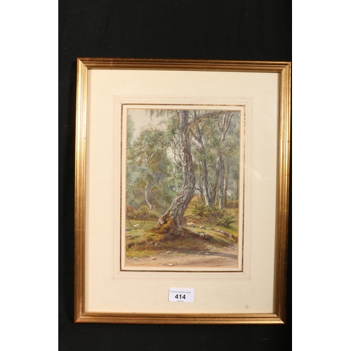 414 - EDITH MARTINEAU, Near Kinrar 1883, watercolour, unsigned, 23cm x 17cm, frame 40cm x 32cm. Malcolm In... 