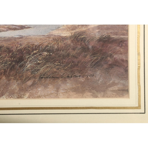 415 - WILLIAM SIMPSON CLOWE, Highland lochscape with capercaillie, watercolour, signed and dated 1980 lowe... 