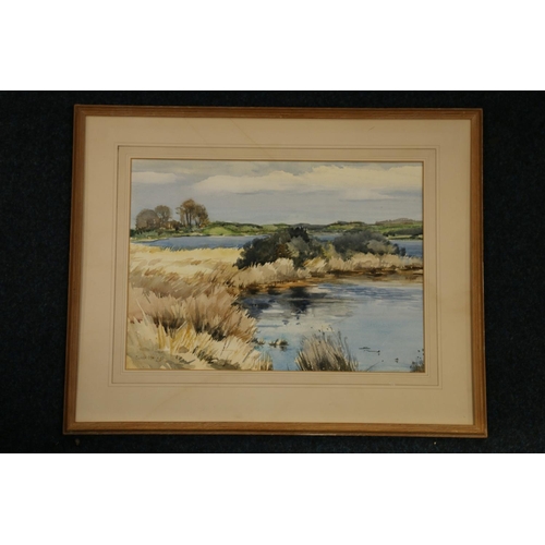 417 - FLORA MACLEOD, Flemington, watercolour, signed lower left, 36cm x 50cm, frame 55cm x 69cm.