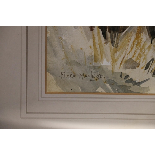 417 - FLORA MACLEOD, Flemington, watercolour, signed lower left, 36cm x 50cm, frame 55cm x 69cm.