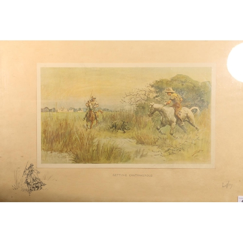 425 - CHARLES JOHNSON PAYNE A.K.A SNAFFLES, Getting Cantankerous, pencil signed print with blindstamp, ima... 