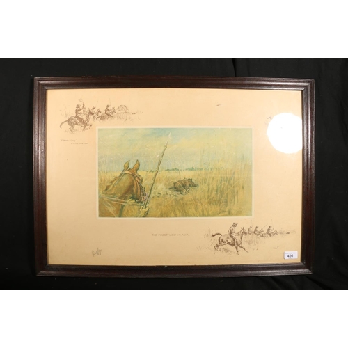 426 - CHARLES JOHNSON PAYNE A.K.A SNAFFLES, The Finest View in Asia, pencil signed print with blindstamp, ... 