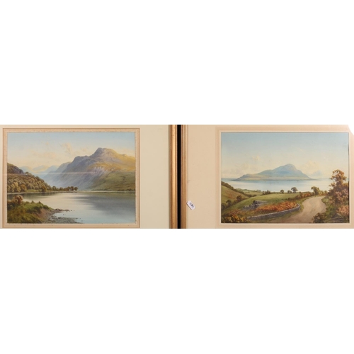 457 - EDWARD HORACE THOMPSON (Scottish 1879-1949), Ben Lomond and Lamlash, two watercolours, signed 'DONAL... 