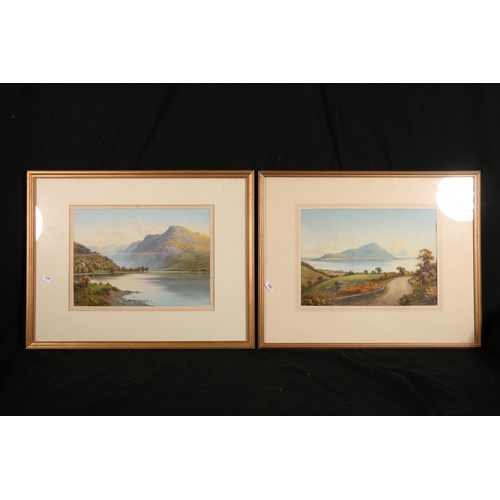 457 - EDWARD HORACE THOMPSON (Scottish 1879-1949), Ben Lomond and Lamlash, two watercolours, signed 'DONAL... 