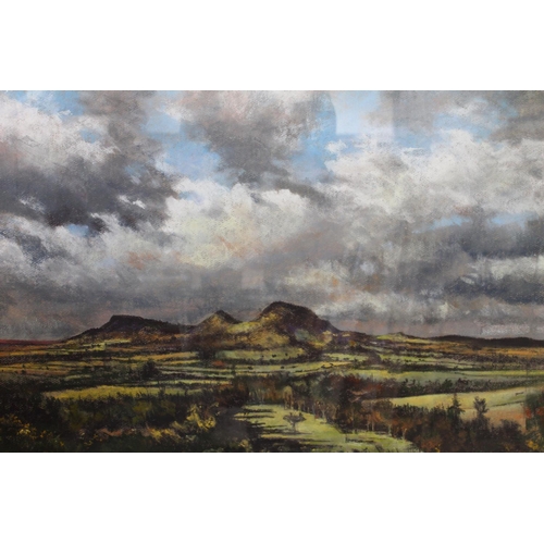 454 - CAMERON? landscape, pastel painting, signed indistinctly lower left and dated '07, 59cm x 78cm, fram... 