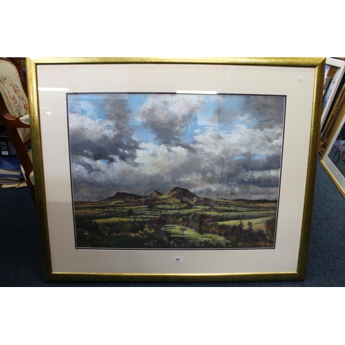 454 - CAMERON? landscape, pastel painting, signed indistinctly lower left and dated '07, 59cm x 78cm, fram... 