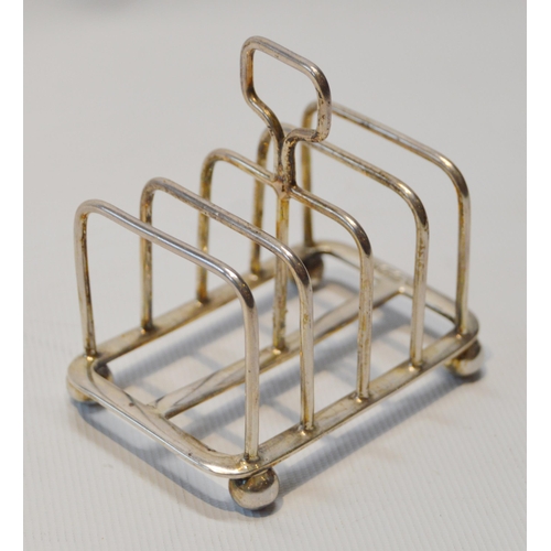 2 - Three silver toast racks, various, 200g gross.