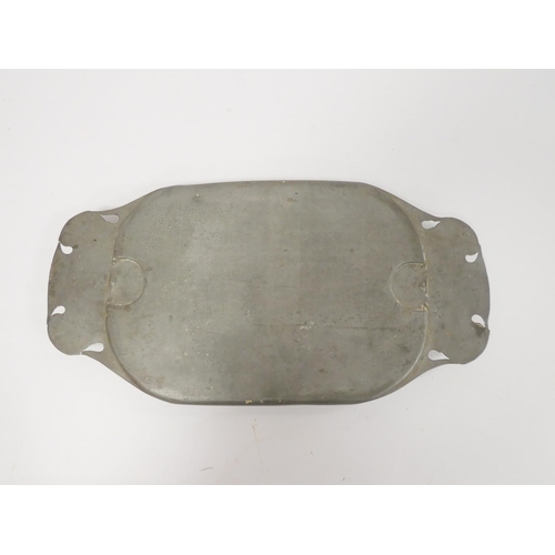 235 - Archibald Knox for Tudric. Arts & Crafts pewter tray with shaped handles on heart shaped stylise... 