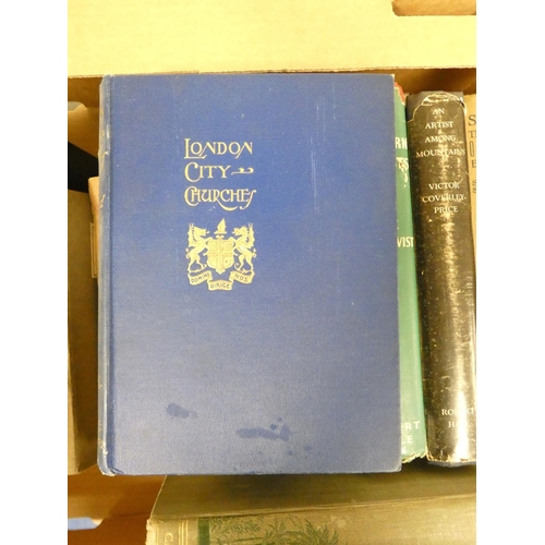 23 - English Topography & Church Architecture.  A carton of various vols. incl. a few forei... 