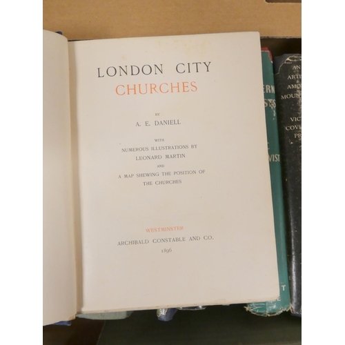 23 - English Topography & Church Architecture.  A carton of various vols. incl. a few forei... 