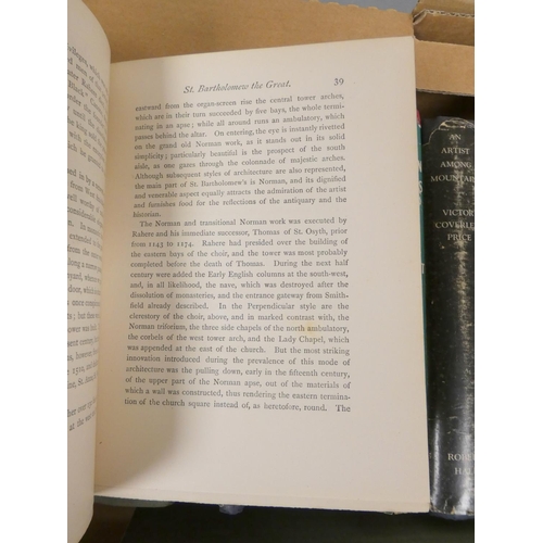 23 - English Topography & Church Architecture.  A carton of various vols. incl. a few forei... 