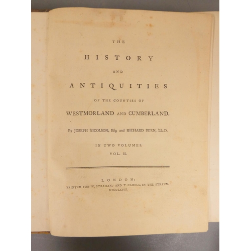 24 - NICOLSON J. & BURN R.  The History & Antiquities of the Counties of Westmorland &a... 