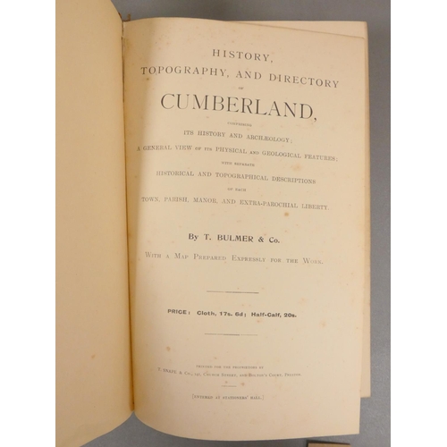 26 - BULMER T. & CO.  History, Topography & Directory of Cumberland. No map. Half red l... 